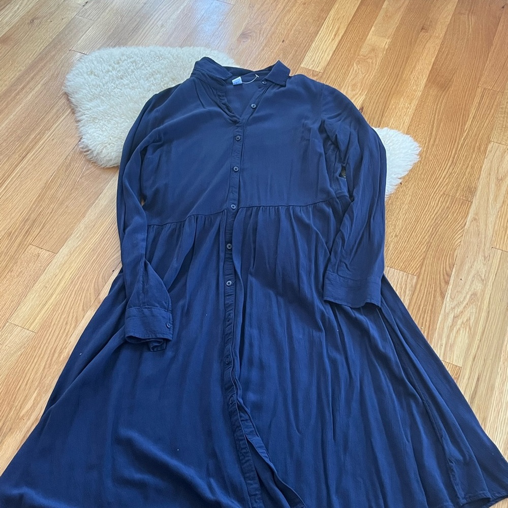 Old Navy - Navy Blue Shirt Dress